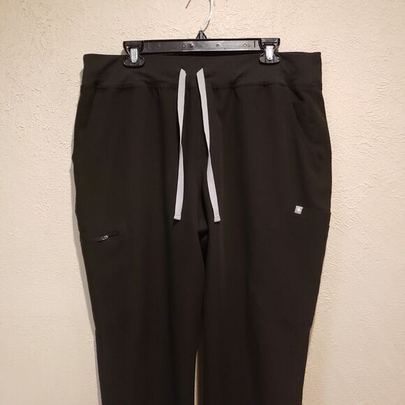 Figs Scrub Pants Men Size 2XL Black Heavy Duty Waistband Joggers Tech Collection - Picture 11 of 13